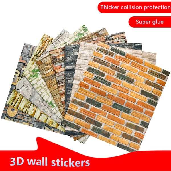 

70 × 77cm3d кирпичной стены наклейки diy декор самоклеющиеся водонепроницаемый обои для детей спальня 3d стикер стены кирпич