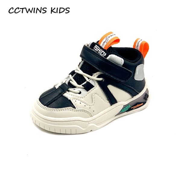 

cctwins kids shoes 2020 autumn children fashion high sneakers baby boys brand casual shoes girls sport trainers fc2851, Black