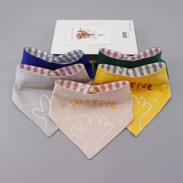 

pdrqw cute cloud infant triangle saliva bib korean style small umbrella boys' and girls' saliva towel newborn buckle double layer