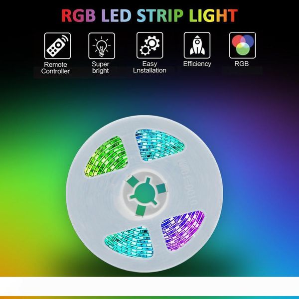 

rgb led strip lights bluetooth smd 5050 smart timing led rope light strips kits with 44 key rf remote controller 12v 5a adapter