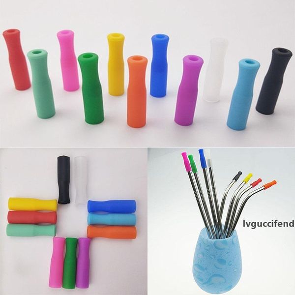 

silicone tips cover for 6mm stainless steel straws cover teeth protector drinking bar tool party supplies drinkware hh7-2044