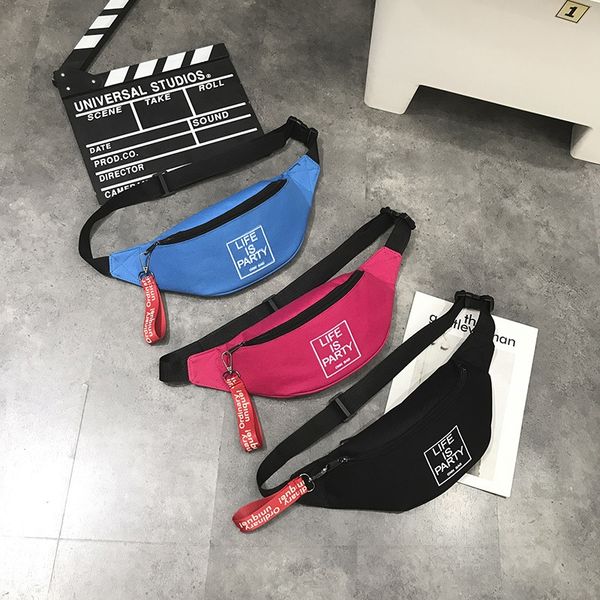 

new korean style ribbon leisure waist ribbon running bag running bagmen's and women's outdoor fitness chest bag