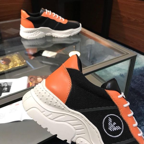 

2019r summer new men's platform casual shoes, comfortable and breathable white shoes, fashion sports running shoes, original box packag, Black