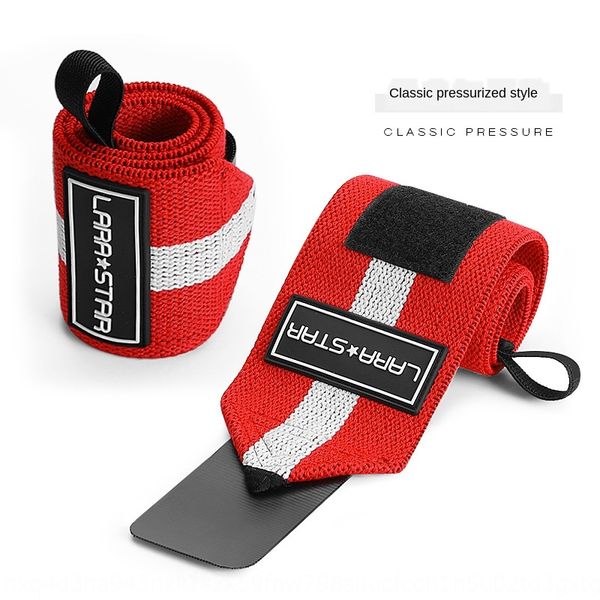 

laura star fitness band men's stretch bandage pressure strength lift push booster belt wrist strap wrist strap anti-sprain, Black;red