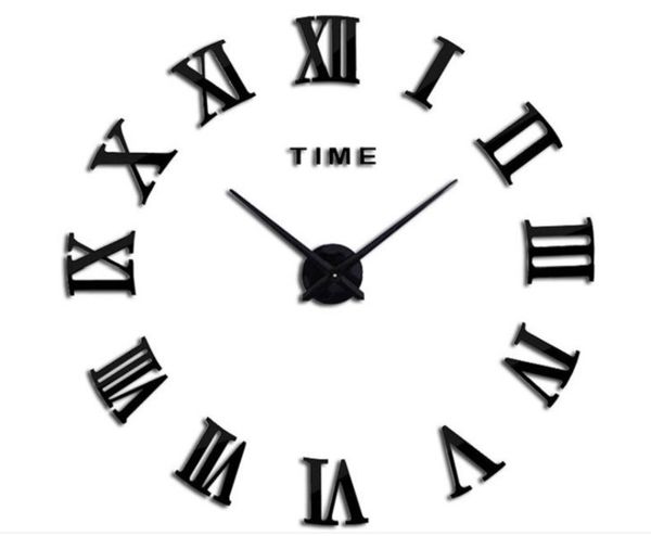 

2020 gz204 selling acrylic mirror roman digital wall clock 3d diy creative wall clock sticker 002