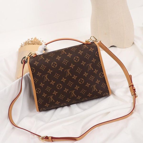 

new arrival womens bag simple style leather shoulder small flap crossbody handbags retro handle totes sacs pour femmes with origin box