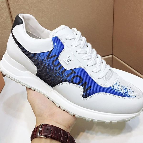 

luxury men shoes sneakers fashion footwears with box run away sneaker men shoes casual zapatos de hombre luxury design footwear, Black