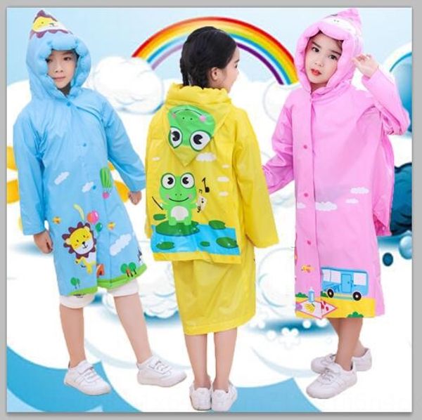 

2d9hq детский inflatableraincoat студент пончо с доверху размер 7s-4xl детский мультик надувной schoolbag inflatableraincoat студента, Black