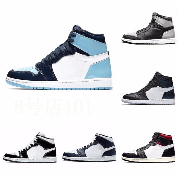 

new mens basketball shoes 1s high obsidian unc green travis scotts shoes bloodline nakeskin jumpman men women sports sneaker j#01-047