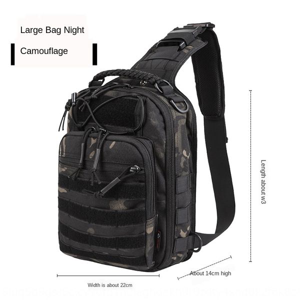 

large outdoor bicycle tactical backpack chest spring bag single shoulder messenger bag sports cycling men's multifunctional backpack