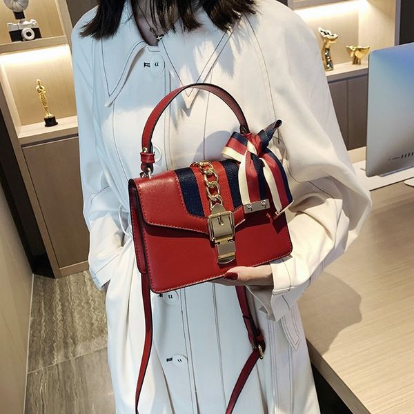 

8q945 advanced western style women's 2020 new fashion korean small square bag ins all-match fashion portable shoulder slanting small sq