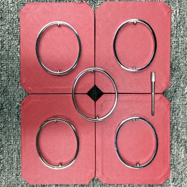 

love titanium steel silver rose gold without diamonds bracelet bangles women men screw bracelet couple jewelry with box 2ve6, Black