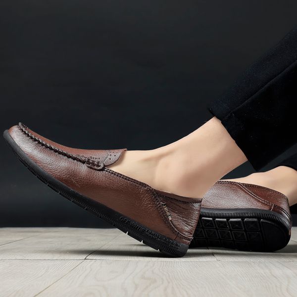 

hombre for fashion casuales informales male para homme shose leather soulier mens masculino shoe mens 2020 cuero zapatos de, Black