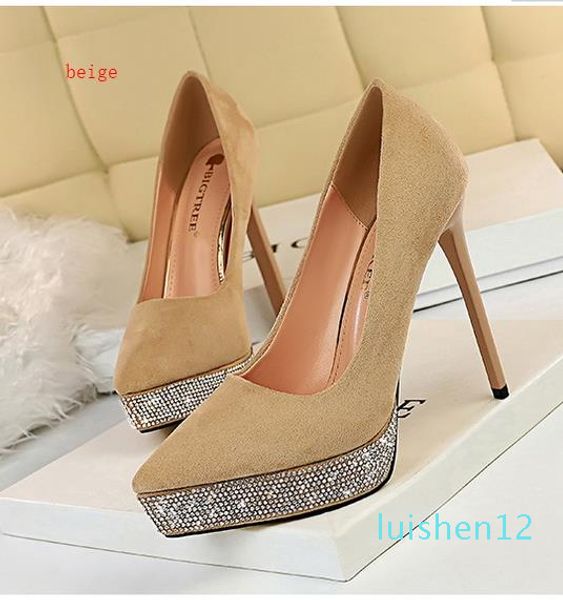 

with box elegant green rhinestone pointed stiletto heels pumps prom gown dress shoes fashion luxury designer women shoes size 34 to 40 l12, Black