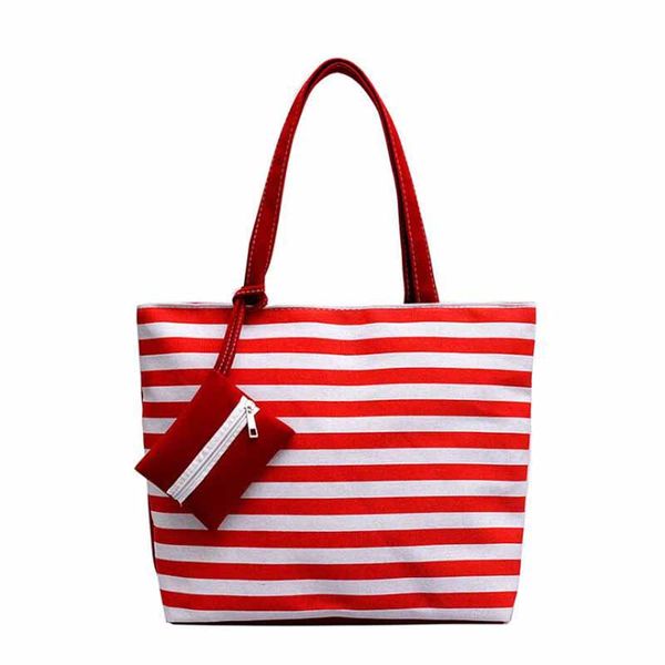 

shopping handbag women girls canvas large striped summer shoulder tote beach bag colored stripes