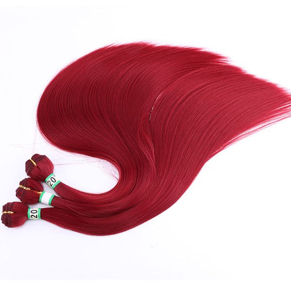 lungo singolo dritto colorato estensione dei capelli sintetici estensioni dei capelli peruviani tesse bellezza fasci 18ich intrecciare i capelli lisci per marley