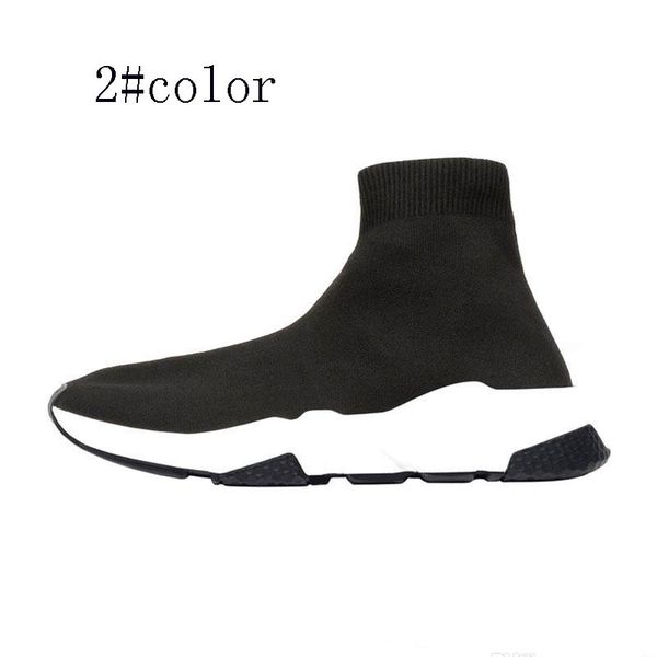 

02 2019 designer fashion sport shoes speed trainer red grey black white green flat classic socks womens mens trainers sneakers sports