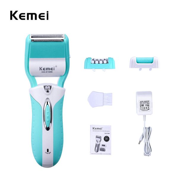 

2016 kemei 6198b electric shaving 3 in 1 lady epilator hair removal women trimmer bikini body shaver depilator women trimmer shave lezoj