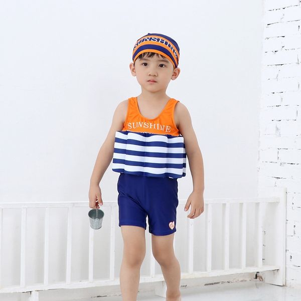 

f7cyo children's buoyancy girl's one-piece swimsuit pants infant male floating vest swimsuit trunks learning swimming trunks begin, Black