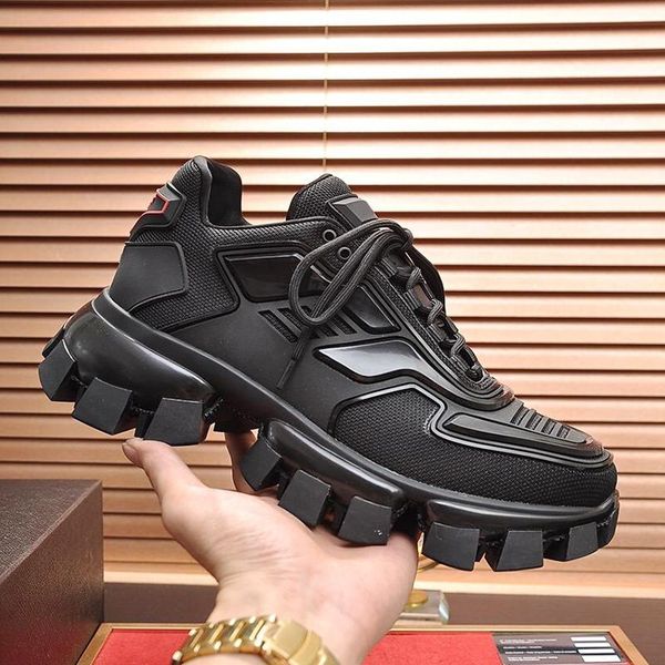 

fast delivery cloudbust thunder knit sneakers mens shoes scarpe da uomo di lusso lightweight sports shoes low lace -up casual men shoes, Black