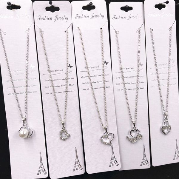 

natural pearl pendant necklace for women silver chain party jewelry gift swan heart flower key star shape