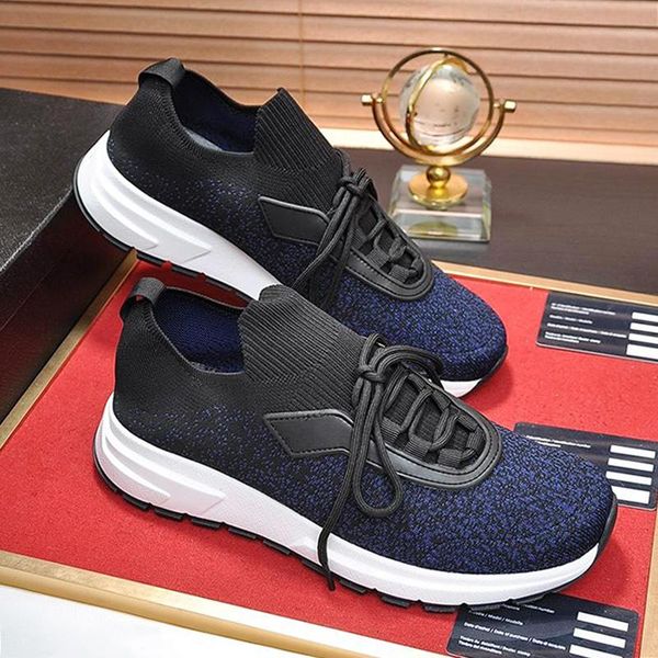 

new arrival prax 01 knit fabric sneakers men 's shoes comfortable vintage footwears breathable lace -up men shoes sale zapatillas homb, Black