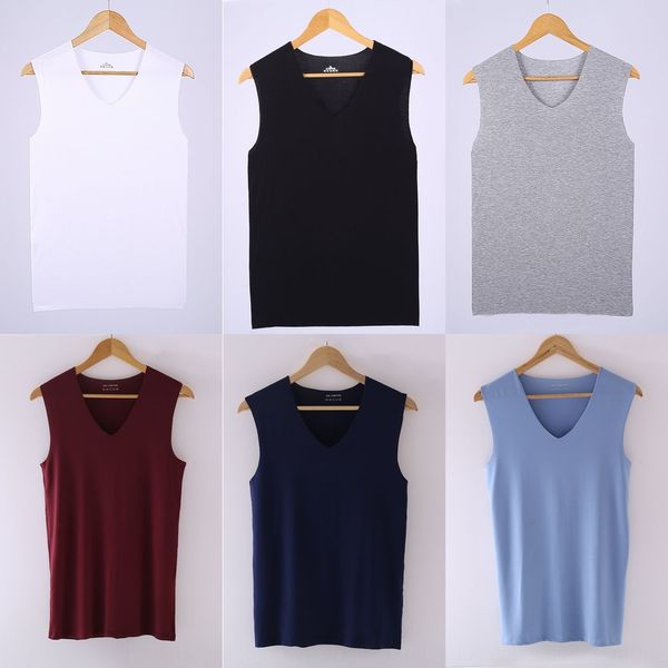 

summer ice silk seamless slim fit underwear vest summer hurdle sports vest men' underwear, White;black