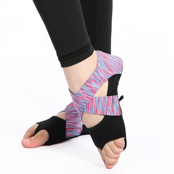 

sports socks professional indoor yoga backless dance pilates shoes ballet women, Black