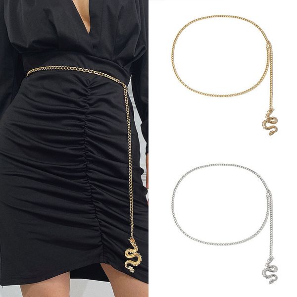 

1pc vintage chain belts for women waistbands silver gold long tassel for party jewelry dress waist chain belts ceinture femme, Black;brown