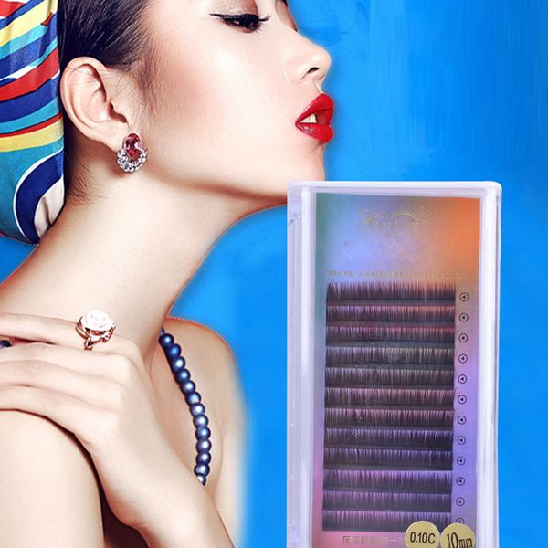

yiowio wholesale colored dramatic eyelashes faux mink brown eyelashes extension cils colorful false eyelash extension kit