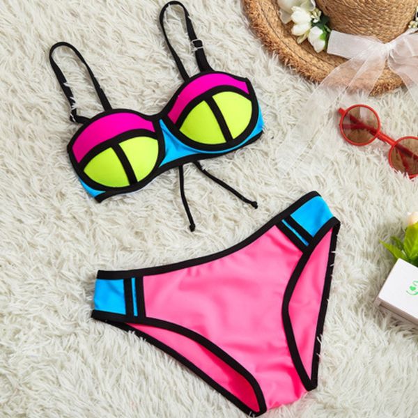 

special offer new fashion cute split bikini bikini girl swimsuit guangzhou children's swimsuit, Black