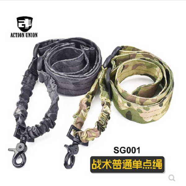 

nylon tactical single point strap metal strap buckle outdoor cs camouflage, Black;gray