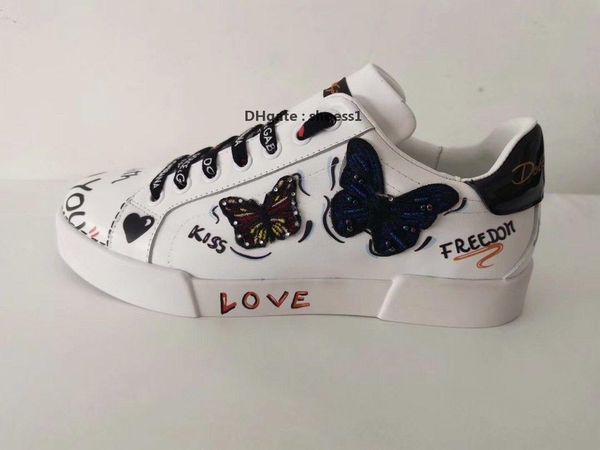 

2021-2020b high -end custom men 's and women 's classic graffiti daily low -casual sports shoes ,fashionable wild trend coup, Black