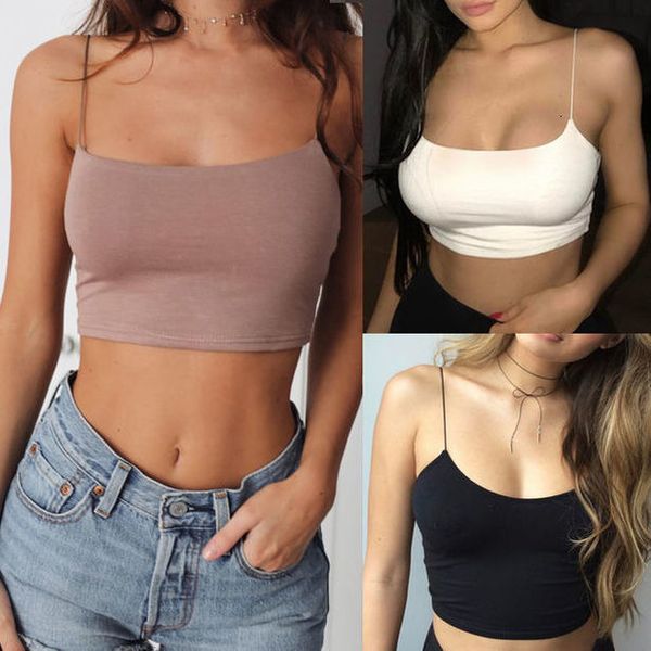 

tank 2020 fashion women fashion sleeveless crop tank cami summer vest crop top, White