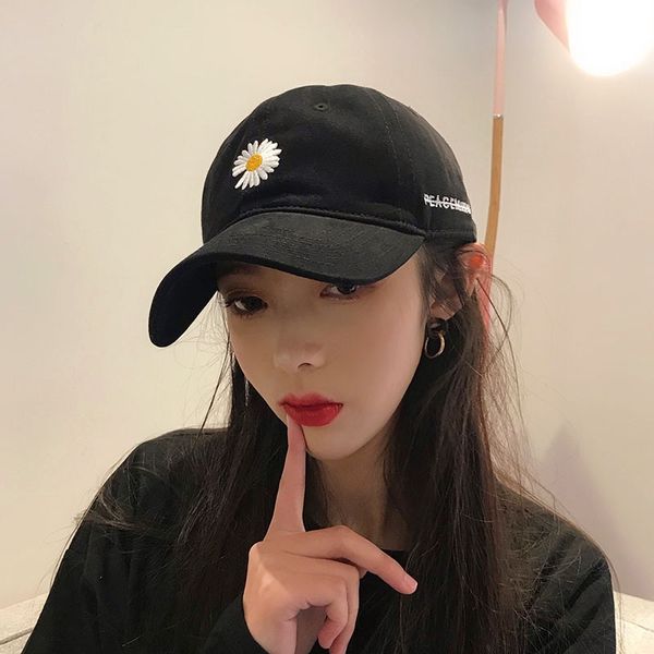 

south korea gd same ins hip-hop hat children's summer korean fashion daisy flower hip-hop baseball baseball cap men's all-match ca, Blue;gray