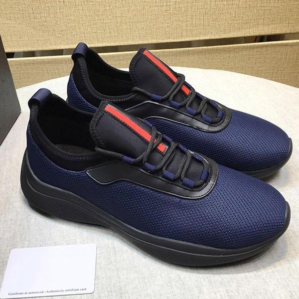 

fashion classic mesh and neoprene sneakers men 's shoes outdoor walking comfortable footwears sports lace -up vintage men shoes drop s, Black