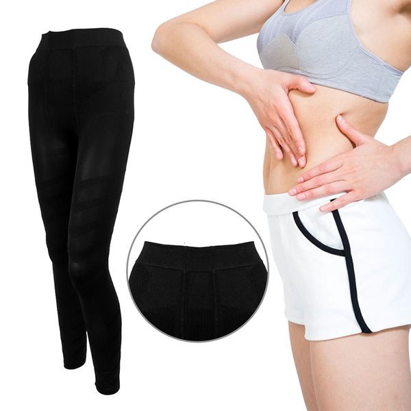 

casual 3 sizedown compression high waist shapewear anti cellulite broadcloth leggings slimming leg women body shaper, Black