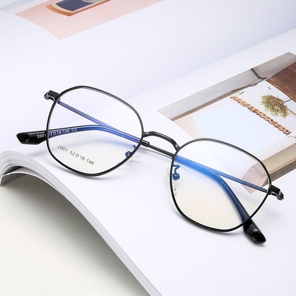 

2020 new polygon titanium plain mirror artistic comfortable leg myopia 2020 rack new frame frame for men and women, Silver