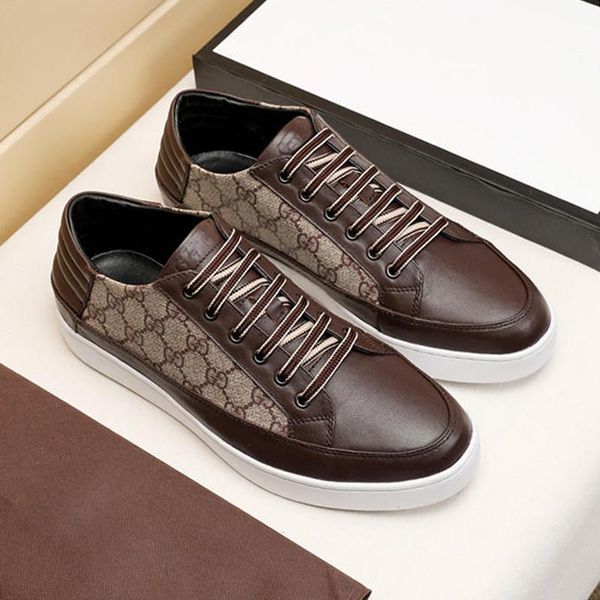 

luxury mens shoes casual fashion with box zapatos de hombre luxury men shoes casual vintage scarpe da uomo footwear breathable fast ship, Black