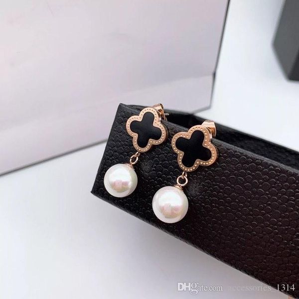 

korea senior sense tassel earrings 2019 new wave super fairy net red four-leaf clover ear temperament long earrings female, Golden;silver