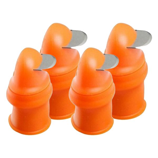 

4pcs silicone thumb vegetable cutter finger thumb plant cutter round