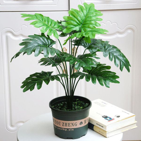 

decorative flowers & wreaths 45cm/70cm artificial green simulation bonsai silk leaf pot wedding home decorations fake leaves tree plant acce