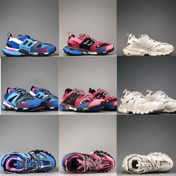 

fashion 2019 triple s nylon and mesh track trainers running shoes men outdoor jogging designer shoes women walking paris dirty dad shoe