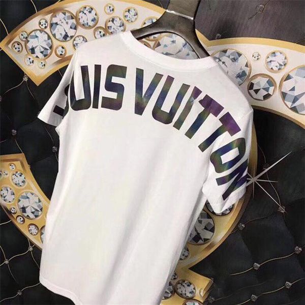 

новые проектировщики футболки мужская одежда марка верхняя майка мода лето tide braned letters printed роскошный мужчины рубашка одежда m-xx, White;black