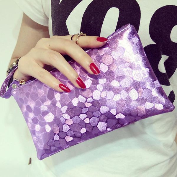 

wholesale women pu clutch bag coin purse wallets mini size zipper design wristlets bags sb002