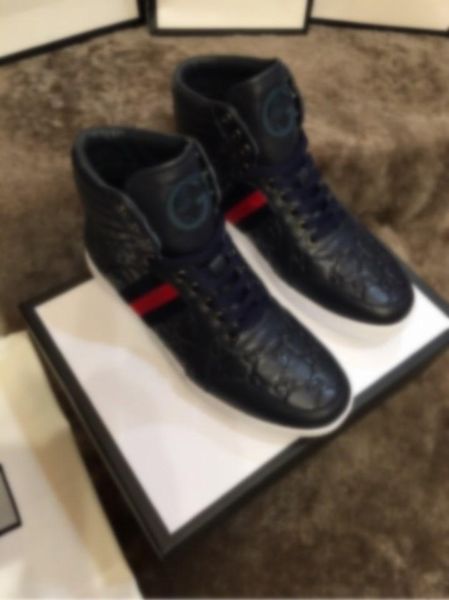 

size 38-45 with box high-end platform designer luxury men's shoes fashion printing high-flat casual shoes