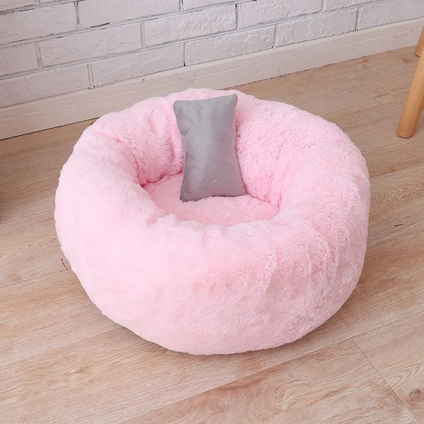 

style round dog kennel cat kennel fluffy cats sleep in kennel bed pet supplies