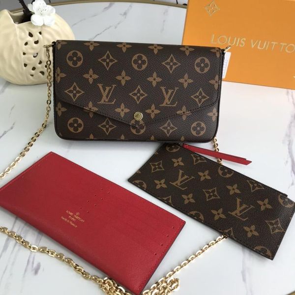 

trend classic womens leather chain crossbody bag wallet purses envelope clutch bag luxury designer ladies shoulder bags drop ship