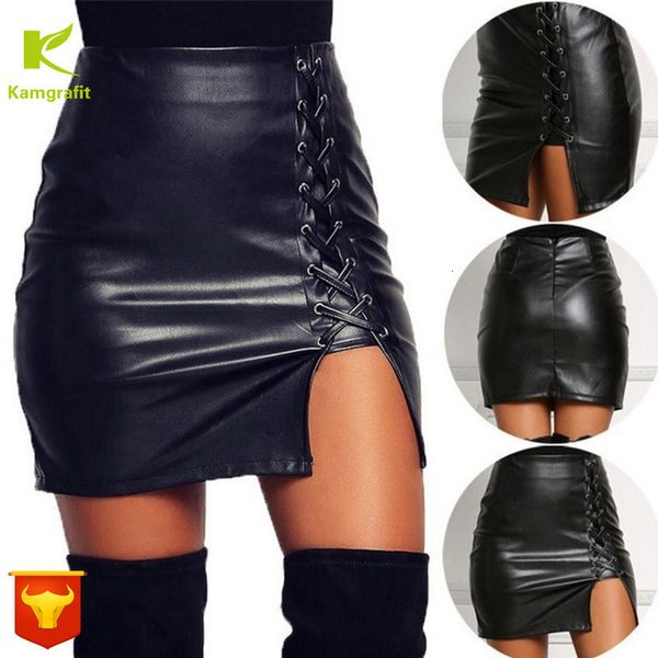 

2020 womens skirt explosive belt under the open fork leather skirt high wrap hip skirt bandage plus size qp031, Black