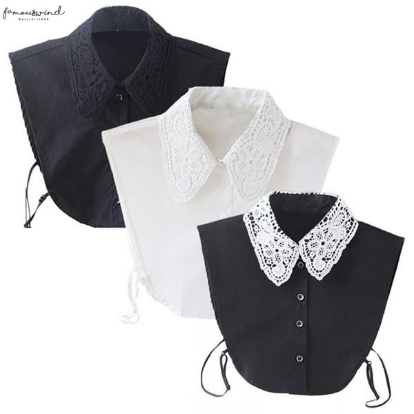 

womens clothing women men detachable lapel shirt blouse fake collar choker black white necklace hot